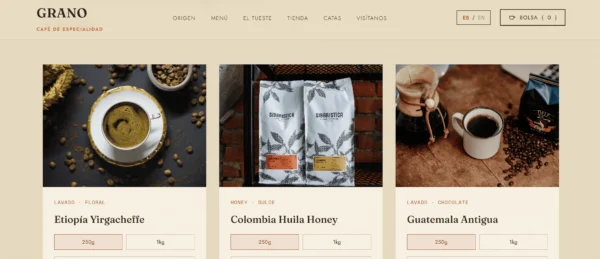GRANO – Plantilla HTML  para Cafetería de Especialidad