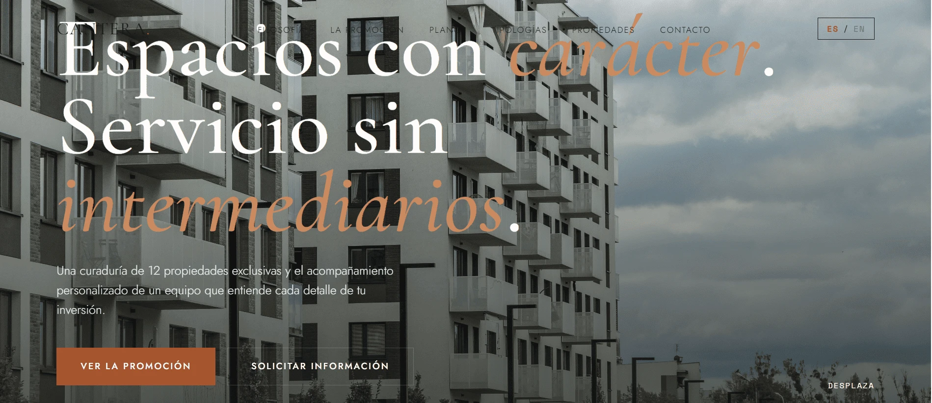 Plantilla web para inmobiliaria Página de inicio de la plantilla web para inmobiliaria Cantera