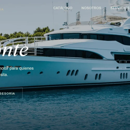 Plantilla HTML para yates de lujo alquiler, compra, con diseño moderno y elegante